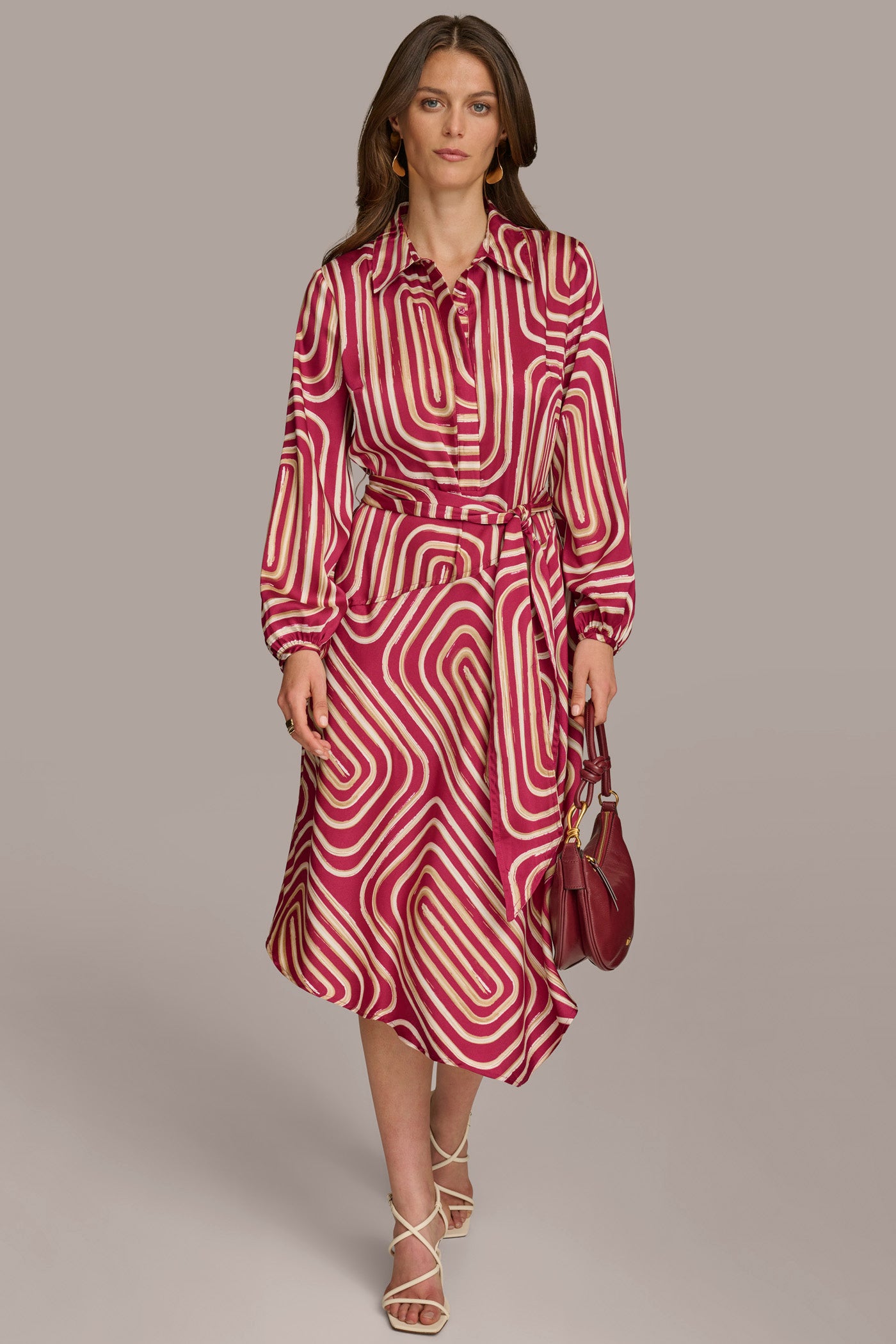 (image for) STURDY ABSTRACT SHIRT DRESS